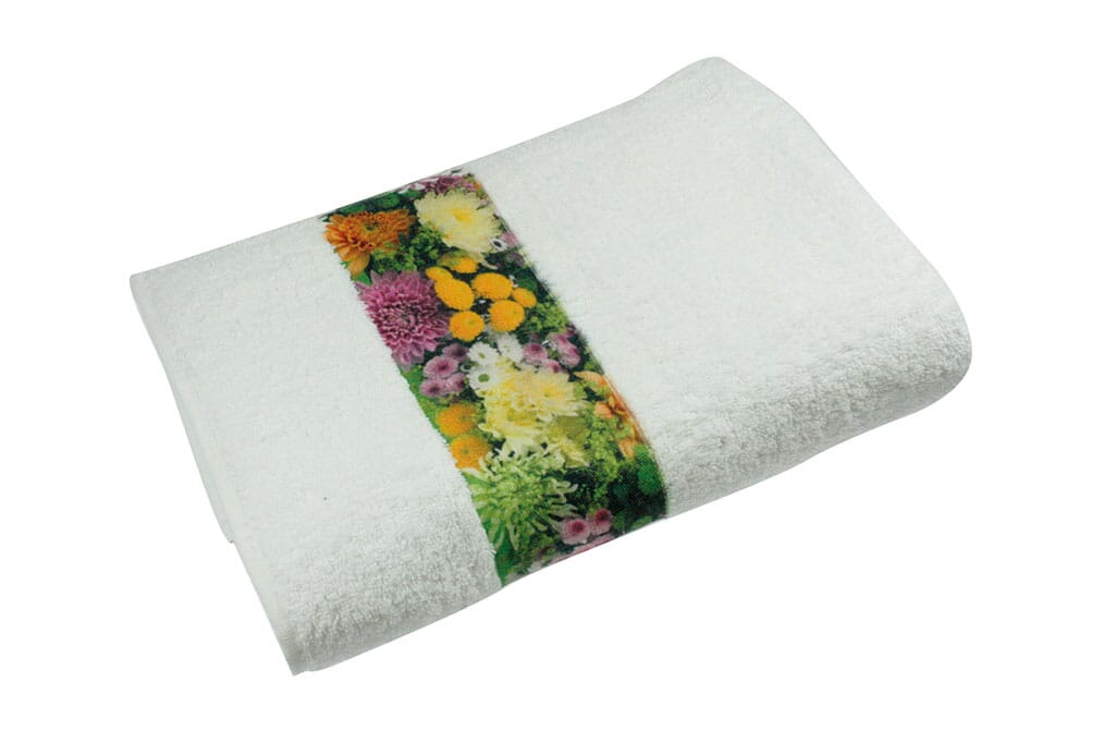 Sophie Muval towel with sublimation band, 100x50 cm, 400 gr/m²
