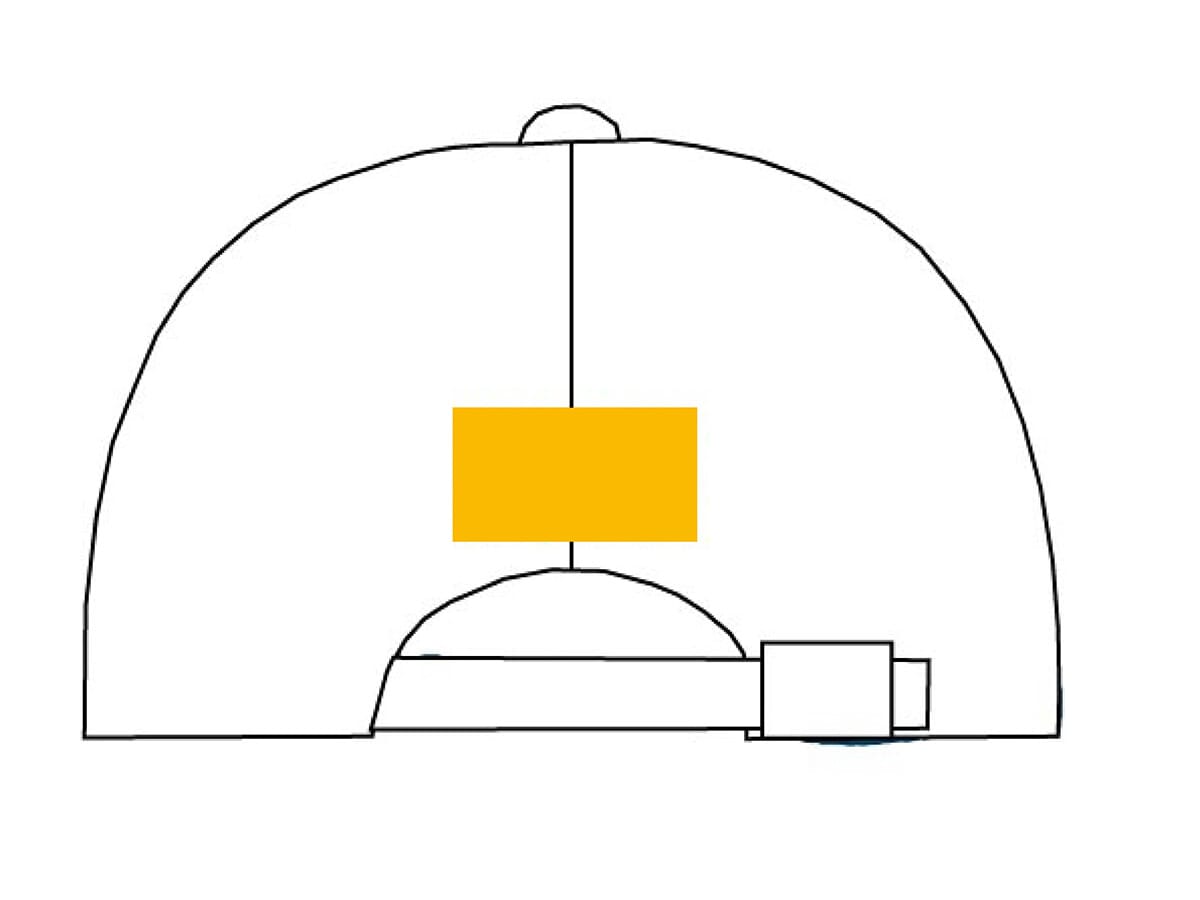 Achterzijde boven de opening - Borduring
